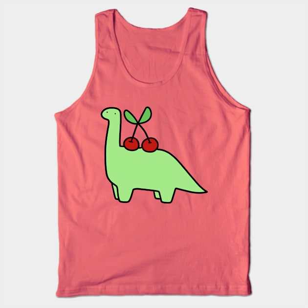 Cherry Long Neck Dino Tank Top by saradaboru